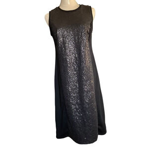NWT Old Navy Women's Medium Black Sleeveless Dress Sequin Shift Party Holiday